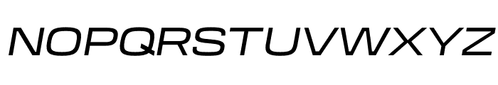 Transducer Extended Regular Italic Font UPPERCASE