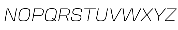 Transducer Hairline Italic Font UPPERCASE