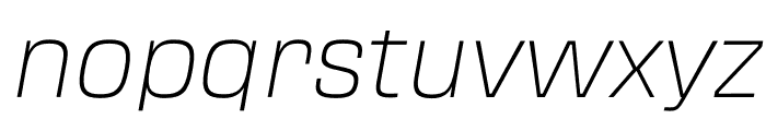 Transducer Hairline Italic Font LOWERCASE