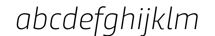 Trasandina  ExtraLight Italic Font LOWERCASE