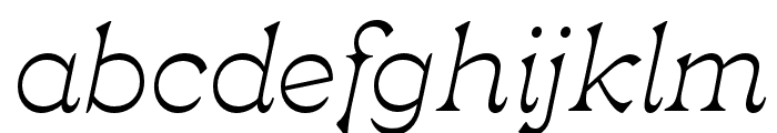 Tuppence ExtraLight Italic Font LOWERCASE