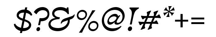 Tuppence Medium Italic Font OTHER CHARS