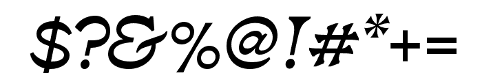Tuppence SemiBold Italic Font OTHER CHARS