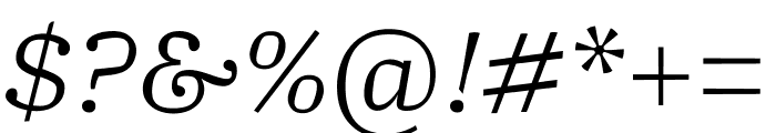 Turnip Light Italic Font OTHER CHARS