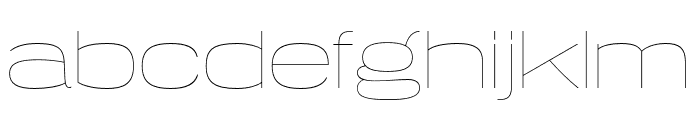 Tussilago UltraLight Font LOWERCASE