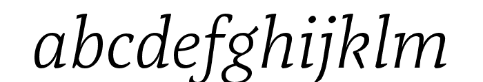 Tzimmes Light Italic Font LOWERCASE