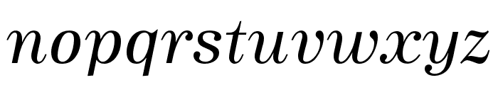 URW Antiqua Extra Wide Regular Oblique Font LOWERCASE