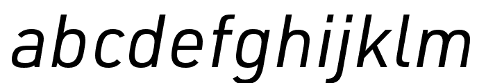 URW DIN Regular Italic Font LOWERCASE