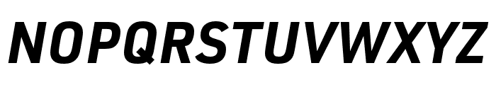 URW DIN SemiCond Bold Italic Font UPPERCASE