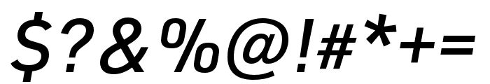 URW DIN SemiCond Medium Italic Font OTHER CHARS