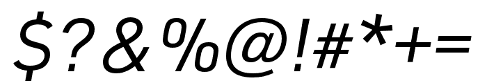 URW DIN SemiCond Regular Italic Font OTHER CHARS