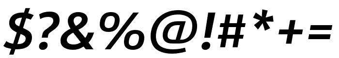 URW Form Demi Italic Font OTHER CHARS