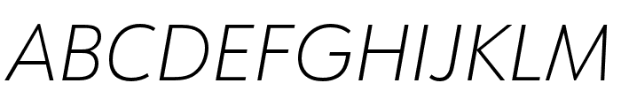 URW Form Expand Extra Light Italic Font UPPERCASE