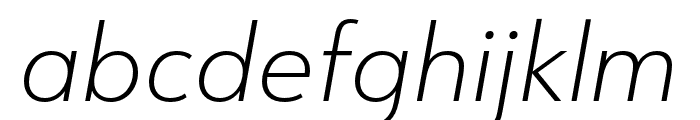 URW Form Expand Extra Light Italic Font LOWERCASE