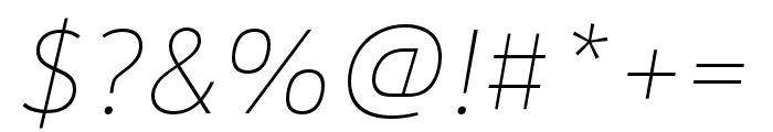 URW Form Medium Italic Font OTHER CHARS