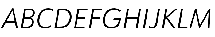URW Form SemiCond Light Italic Font UPPERCASE