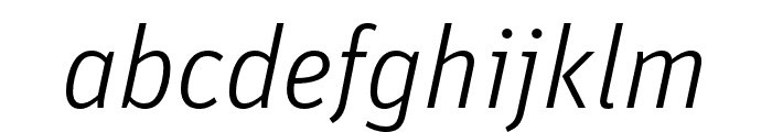 Unit Pro Light Italic Font LOWERCASE