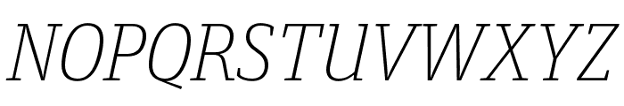 Unit Slab Pro Thin Italic Font UPPERCASE