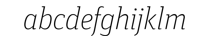 Unit Slab Pro Thin Italic Font LOWERCASE