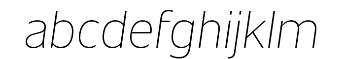 Unitext Extralight Italic Font LOWERCASE