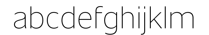 Unitext Extralight Font LOWERCASE
