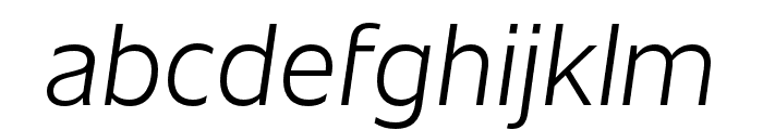 Unitext Light Italic Font LOWERCASE