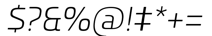 Univia Pro Light Italic Font OTHER CHARS