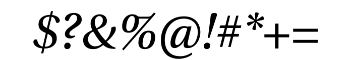 Utopia Std Subhead Italic Font OTHER CHARS