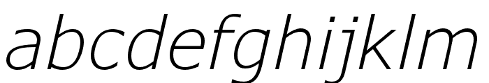 Verdana Pro Light Italic Font LOWERCASE