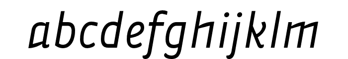 Vidange Pro LightItalic Font LOWERCASE