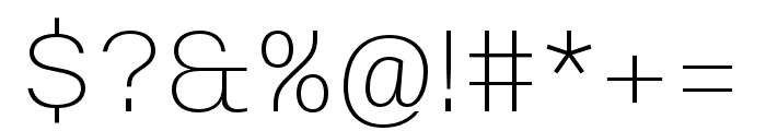 Vinila Condensed Thin Font OTHER CHARS