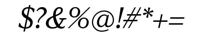 Viroqua Light Italic Font OTHER CHARS