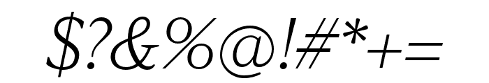Viroqua Thin Italic Font OTHER CHARS