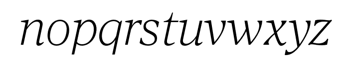 Viroqua Thin Italic Font LOWERCASE