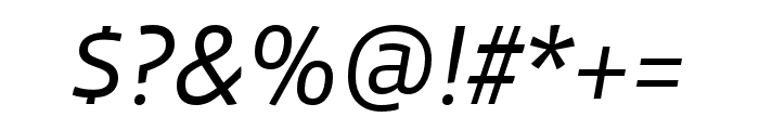 Vista Sans OTCE Book Italic Font OTHER CHARS