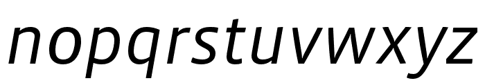 Vista Sans OTCE Book Italic Font LOWERCASE