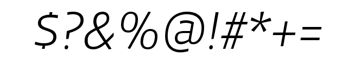 Vista Sans OTCE Light Italic Font OTHER CHARS