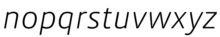 Vista Sans OTCE Light Italic Font LOWERCASE