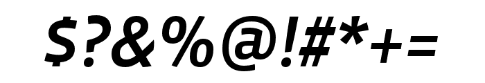 Vista Sans OTCE Medium Italic Font OTHER CHARS