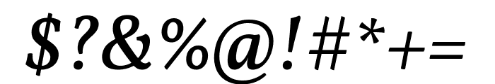 Vollkorn Medium Italic Font OTHER CHARS