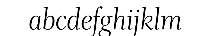 Whitman Display Light Italic Font LOWERCASE