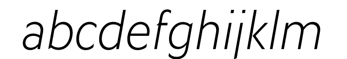 Ysans Std Light Italic Font LOWERCASE