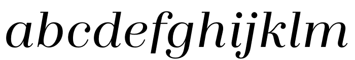 Zahrah Medium Italic Font LOWERCASE