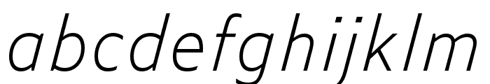 Zeitung Micro Pro Extralight Italic Font LOWERCASE