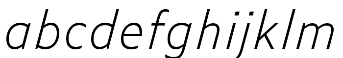 Zeitung Pro Extralight Italic Font LOWERCASE