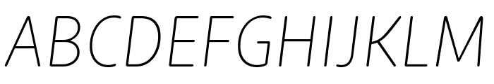 Zen New Thin Italic Font UPPERCASE