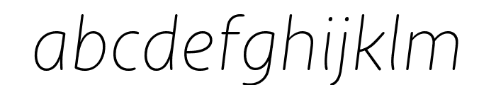 Zen New Thin Italic Font LOWERCASE
