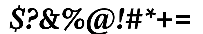 Zenon Medium Italic Font OTHER CHARS