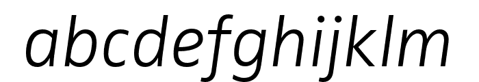 Zwo Pro Light Italic Font LOWERCASE