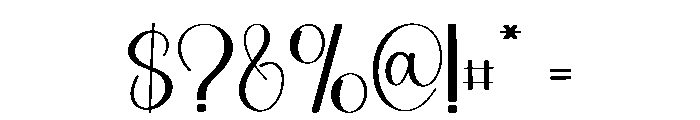 Adelia Handmade Font OTHER CHARS